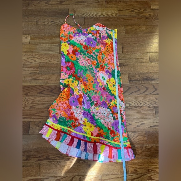 Jams World Sleeveless Dress Multicolor Floral Print Rayon Sz M - Picture 8 of 9